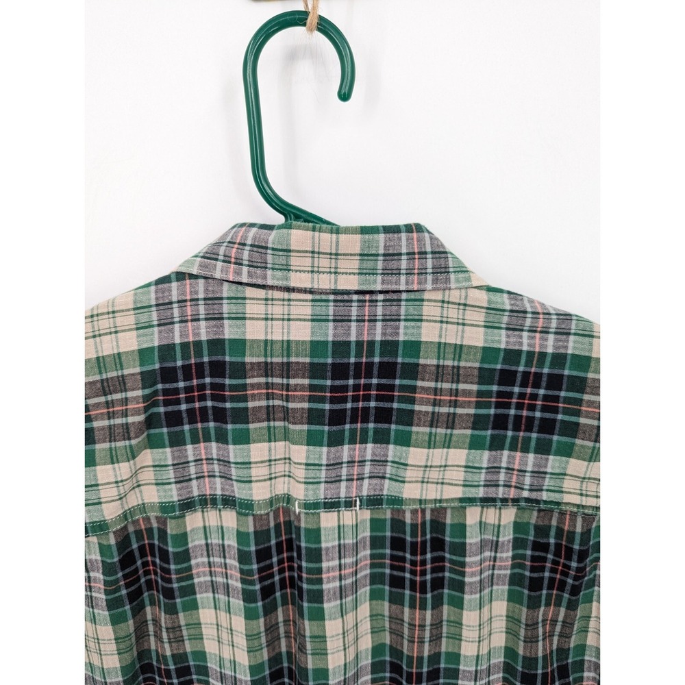 Croft & Barrow Mens XL Green Plaid Quick Dry Short Long Sleeve Button Up Shirt - Picture 9 of 10